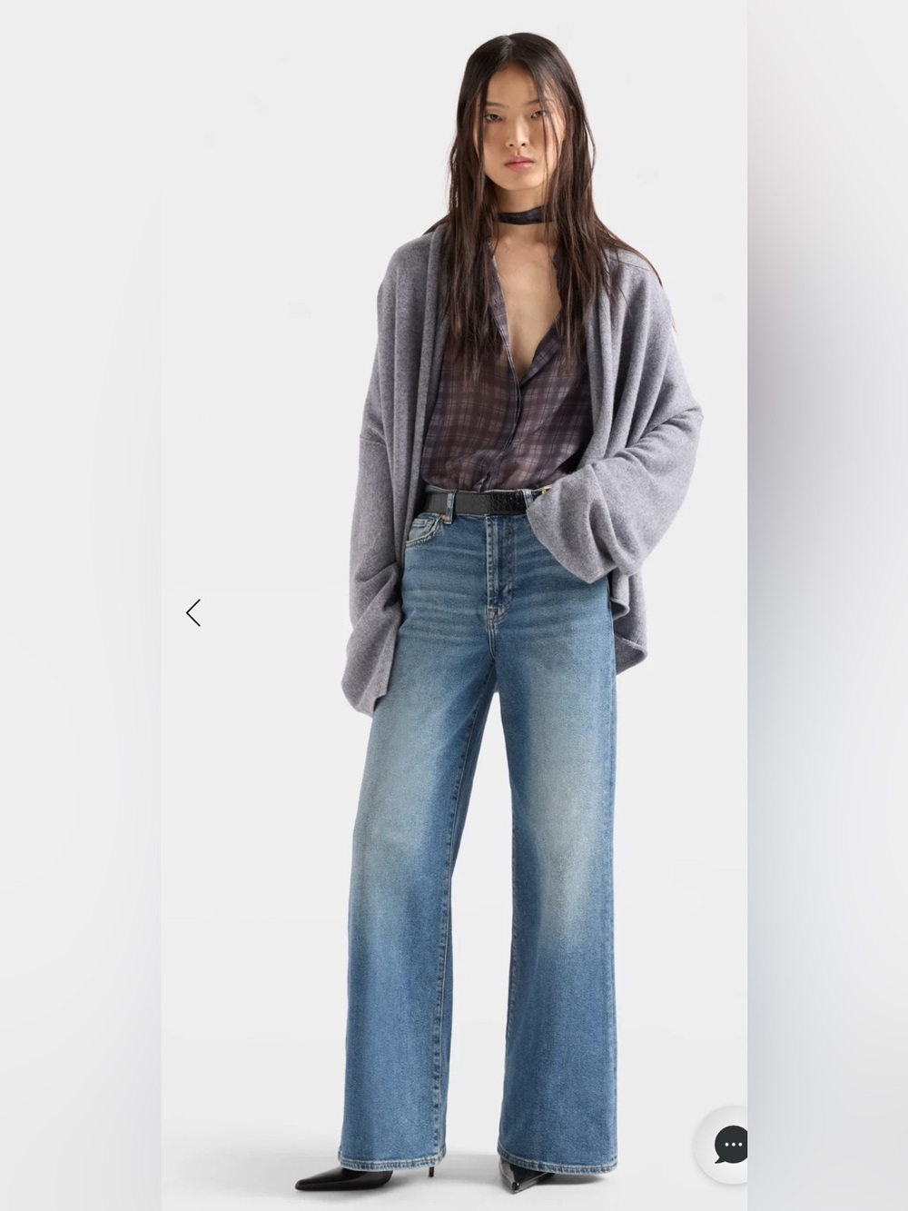 NWT 7 for all mankind PETITE ULTRA HIGH RISE in Luxe Vintage jeans $238 size 27